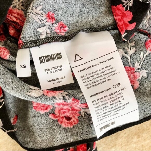 Reformation Dottie Top, Rose Pattern, XS - Picture 10 of 10